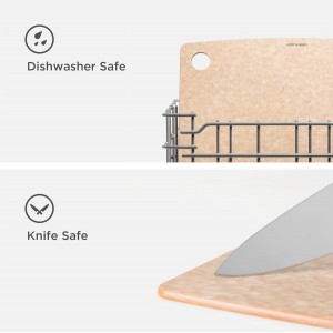 Kitchen Series Cutting Board, 17.5-Inch × 13-Inch, Natural