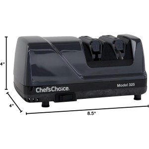Chef'sChoice Professional Electric Knife Sharpeners Sharp-N-Hone With 100-Percent Diamond Abrasives And Precision Angle Guides For 20-Degree Straight-Edge and Serrated Knives, 2-Stage, Gray