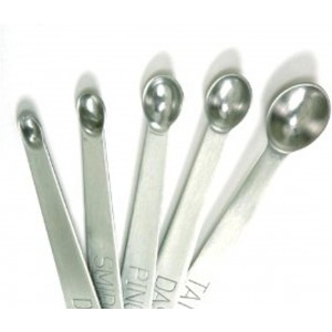 Norpro Mini Stainless Steel Measuring Spoons, Set of 5 (tad, dash, pinch, smidgen and drop), 5
