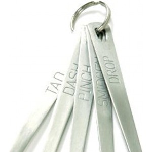 Norpro Mini Stainless Steel Measuring Spoons, Set of 5 (tad, dash, pinch, smidgen and drop), 5