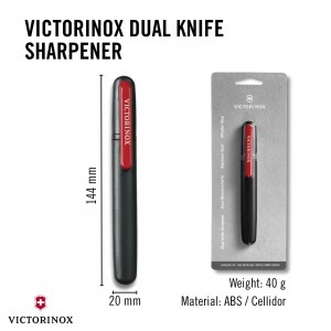 Victorinox Pocket Knife Sharpener Perfect Portable Solution for Sharpening All Your Straight Blades, Black