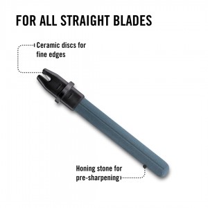 Victorinox Pocket Knife Sharpener Perfect Portable Solution for Sharpening All Your Straight Blades, Black