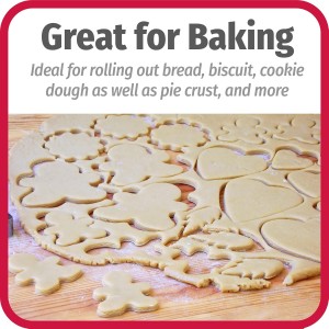 GoodCook Everyday Rolling Pin, 17 inches, Wood