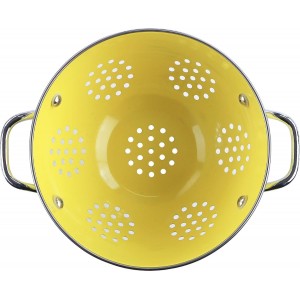 Calypso Basics by Reston Lloyd Powder Coated Enameled Colander, 5 Quart, Lemon