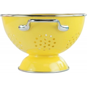 Calypso Basics by Reston Lloyd Powder Coated Enameled Colander, 5 Quart, Lemon