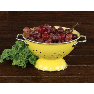 Calypso Basics by Reston Lloyd Powder Coated Enameled Colander, 5 Quart, Lemon