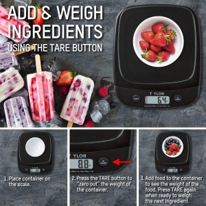Taylor Digital Kitchen Scale Black