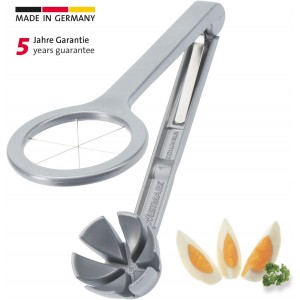 Westmark Wedge Egg Slicer - Heavy-Duty Aluminum Cutter with Stainless Steel Blades for Wedge Slices, Multi-Purpose Wedger for Eggs, Mushrooms, Strawberries & Kiwi, Kitchen Essentials
