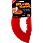 Rock'n Roll Pizza Cutter, Plastic, Non-Stick, Rocking, 9 inch, Easy to Clean, Dishwasher Safe, Handheld Pizza Slicer, Easier Slicing Tool, Baking Tools, Pastry Bread Cutting Knife, Made in USA,, Red