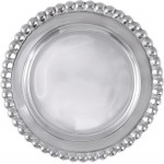 MARIPOSA BEADED WINE COASTER | SILVER | BRILLANTE | BARWARE | WINE PLATES & COASTERS | RECYCLED SANDCAST ALUMINUM | HANDMADE IN MEXICO