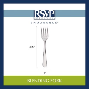 RSVP International Endurance Kitchen Baking Tool Collection, Blending Fork, Stainless Steel