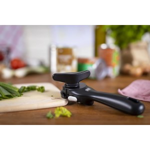 Kuhn Rikon Auto Safety LidLifter/Can Opener with Ring Pull, 8 x 2.5 x 2.75 inches, Black