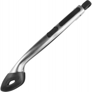 Zyliss Silicone-Tipped Tongs - Perfect for Healthy Cooking - Heat-Resistant Tongs with Ergonomic Grip - Locking Design for Kitchen Drawer Organization - Dishwasher Safe, Red