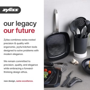 Zyliss Silicone-Tipped Tongs - Perfect for Healthy Cooking - Heat-Resistant Tongs with Ergonomic Grip - Locking Design for Kitchen Drawer Organization - Dishwasher Safe, Red