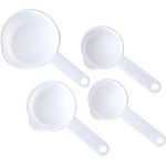 Chef Craft Select Measuring Cup Set, 1/4, 1/3, 1/2 and 1 cup, White