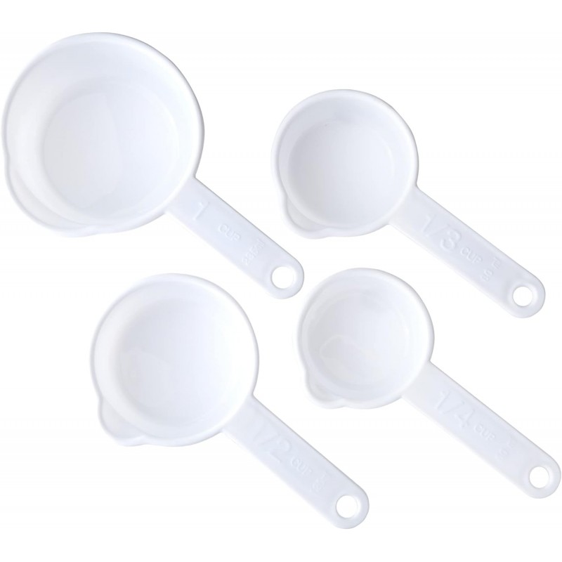 Chef Craft Select Measuring Cup Set, 1/4, 1/3, 1/2 and 1 cup, White