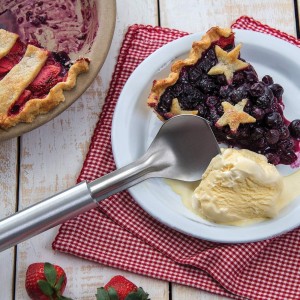 Rada Cutlery Pie A'La Mode Gift Set (S44), 2-Piece Ice Cream Scoop and Serrated Pie Server Set, Silver Handle