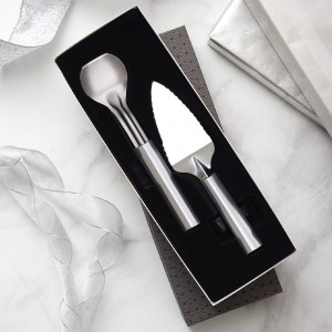 Rada Cutlery Pie A'La Mode Gift Set (S44), 2-Piece Ice Cream Scoop and Serrated Pie Server Set, Silver Handle