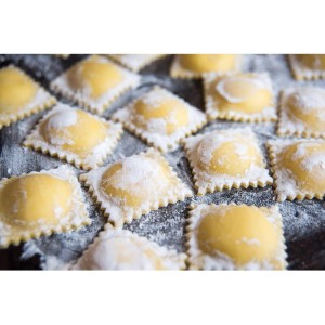 Fantes Ravioli Maker Stamp Set, Square Stamp with Wooden Handle and Fluted Edge, 2.75-Inch, The Italian Market Original since 1906