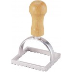 Fantes Ravioli Maker Stamp Set, Square Stamp with Wooden Handle and Fluted Edge, 2.75-Inch, The Italian Market Original since 1906