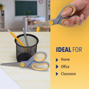 Westcott 8” Titanium Bonded Scissors with Adjustable Glide and Soft Handle, 2-Pack- Durable Multipurpose Scissors for Office, Home, and School Use, Sharp Precision Blades for Everyday Cutting