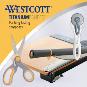 Westcott 8” Titanium Bonded Scissors with Adjustable Glide and Soft Handle, 2-Pack- Durable Multipurpose Scissors for Office, Home, and School Use, Sharp Precision Blades for Everyday Cutting