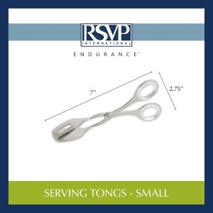 RSVP Endurance Small Stainless Steel Serving Tongs