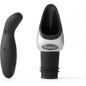 Metrokane Rabbit Wine Pourer with Stoppe...