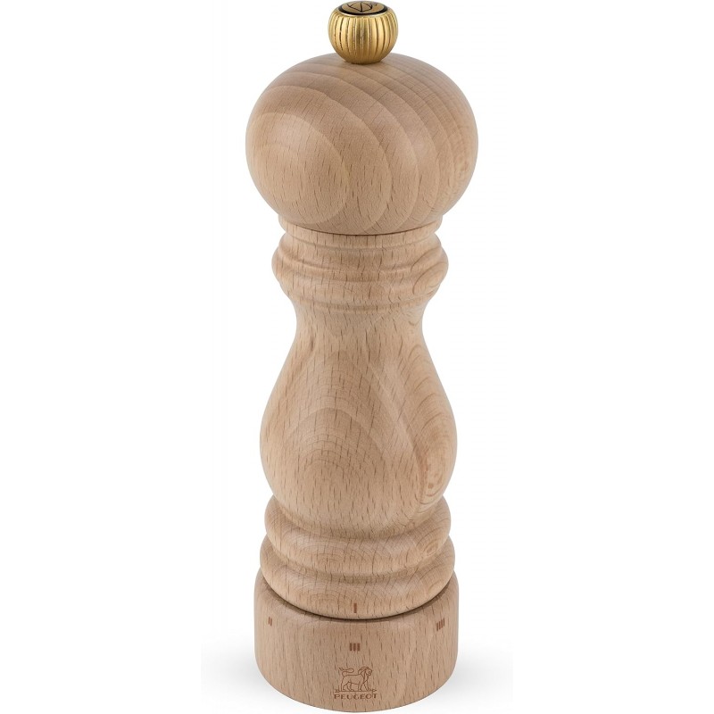 u'Select manual pepper mill in natural wood, 18 cm