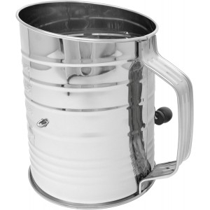 Norpro 5-Cup Stainless Steel Crank Flour Sifter