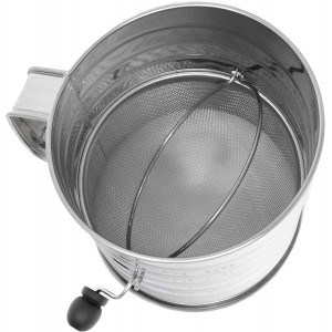 Norpro 5-Cup Stainless Steel Crank Flour Sifter