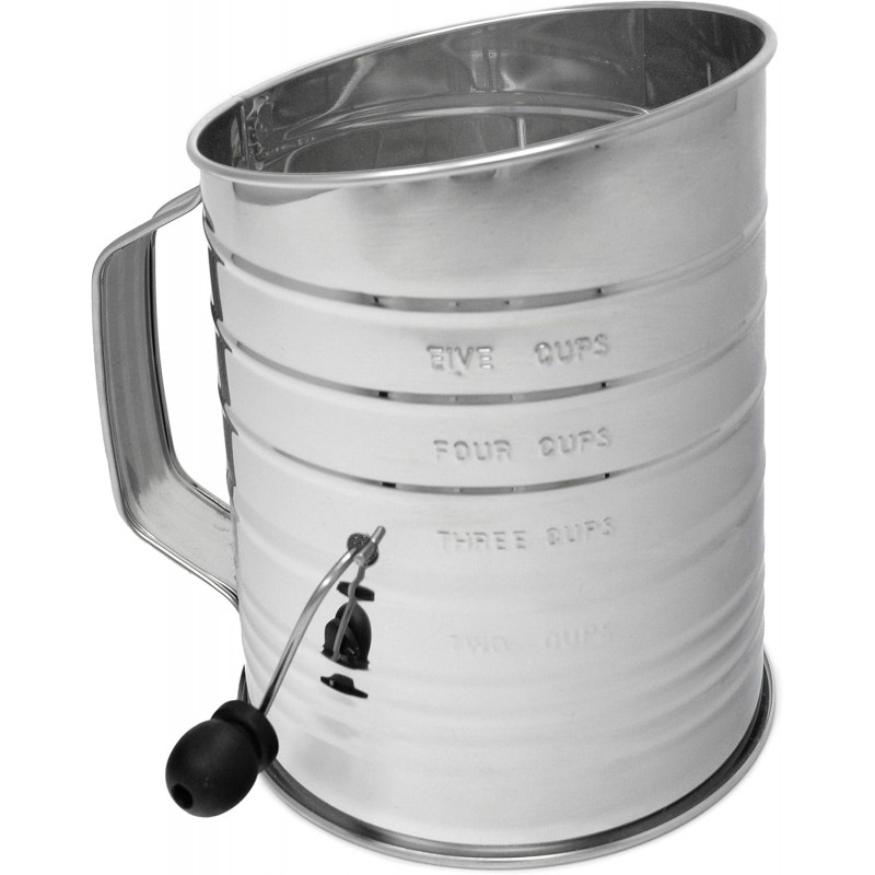 Norpro 5-Cup Stainless Steel Crank Flour Sifter
