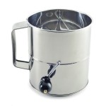 Norpro Polished 8-Cup Stainless Steel Hand Crank Sifter