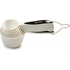 Norpro Grip-Ez Measuring Cup Set Of 6 New Bpa Free Plastic Comfortable Grip, White
