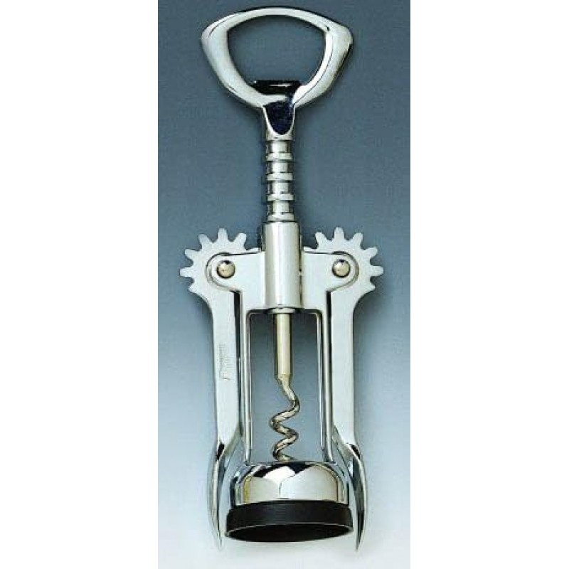 Chrome Plated Wing Corkscrew with Open Spiral Worm