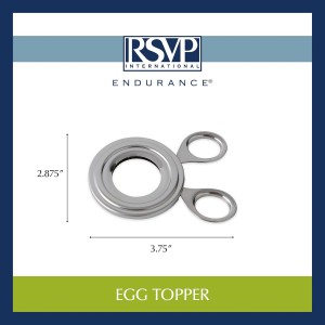 RSVP International Endurance Kitchen Tool Collection Durable & Easy to Clean, Dishwasher Safe, Egg Topper, Stainless Steel