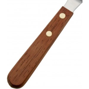 Ateco 1385 Offset Spatula with 4.5-Inch Stainless Steel Blade, Wood Handle, 4.5 Inch, natural