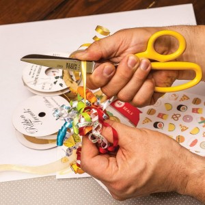 Klein Tools 23008 Premium Forged Heavy Duty Bent Trimmer Scissors, Made in USA, 8-Inch Multipurpose Durable Household Scissors, Perfect for Kitchen, Sewing, Crafts, Office