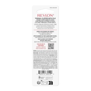 Revlon Nail Clipper, Gifts for Men & Women, Stocking Stuffers, Nail Care Tools, Curved Blade & Foldaway Nail File for Trimming & Grooming, Easy to Use (Pack of 1)