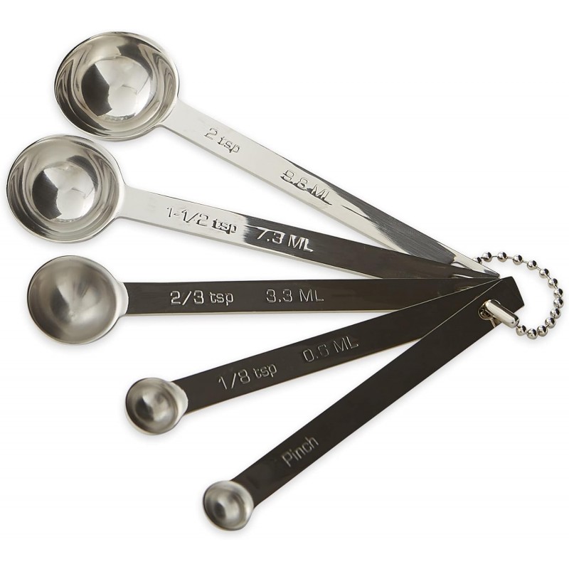 RSVP International Endurance Kitchen Collection Measuring Tools, Dishwasher Safe, Odd Sizes, 5 Piece, Stainless Steel