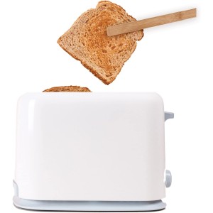 HIC Kitchen Toast Tongs, Natural Bamboo, 6.5-Inches