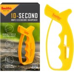 Smith’s JIFF-S 10-Sec Knife & Scissors Sharpener - Right & Left-Handed Scissors - Carbide Blades - Outdoor Sharpener for Pocket, Hunting, Fishing & Kitchen Knives - Handheld Pullover Sharpener