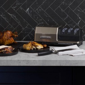 Chef'sChoice Professional Commercial Electric Knife Sharpener Edge Select With 20-Degree Sharpening Module 100-Percent Diamond Abrasives And Precision Angle Guides NSF Approved, 3-Stage, Silver