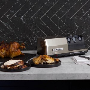 Chef'sChoice Professional Commercial Electric Knife Sharpener Edge Select With 20-Degree Sharpening Module 100-Percent Diamond Abrasives And Precision Angle Guides NSF Approved, 3-Stage, Silver