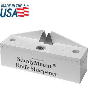 AccuSharp Knife Sharpening Tool for Restoration, Diamond-Honed Tungsten Carbide Blade Sharpener with Sturdy Mount, Helps Revive, Hone, & Restore Kitchen Knives & All Blades