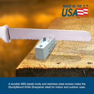 AccuSharp Knife Sharpening Tool for Restoration, Diamond-Honed Tungsten Carbide Blade Sharpener with Sturdy Mount, Helps Revive, Hone, & Restore Kitchen Knives & All Blades