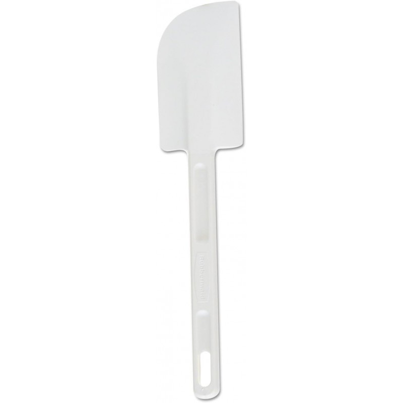 Rubbermaid Commercial Products Cold Temperature Scraper Spatula, White, 9.5 Inch, Clean-Rest Design