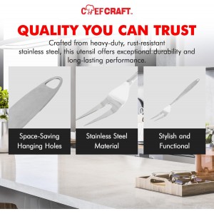 Chef Craft Select Meat Serving Fork, 13 inch, Stainless Steel