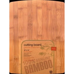Everyday 10" x 14" Bamboo Cutting Board, Durable Edge-Grain Wood, Moisture-Resistant, Knife-Friendly, Wooden Chopping Board for Kitchen, Low-Maintenance, Natural Bamboo
