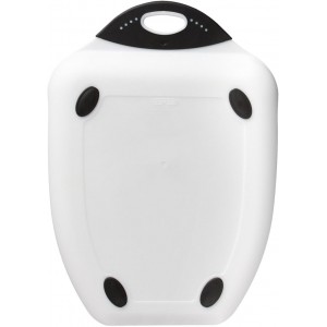 Chop & Scoop Cutting Board, 9.5 by 13 inches, White with Black Handle